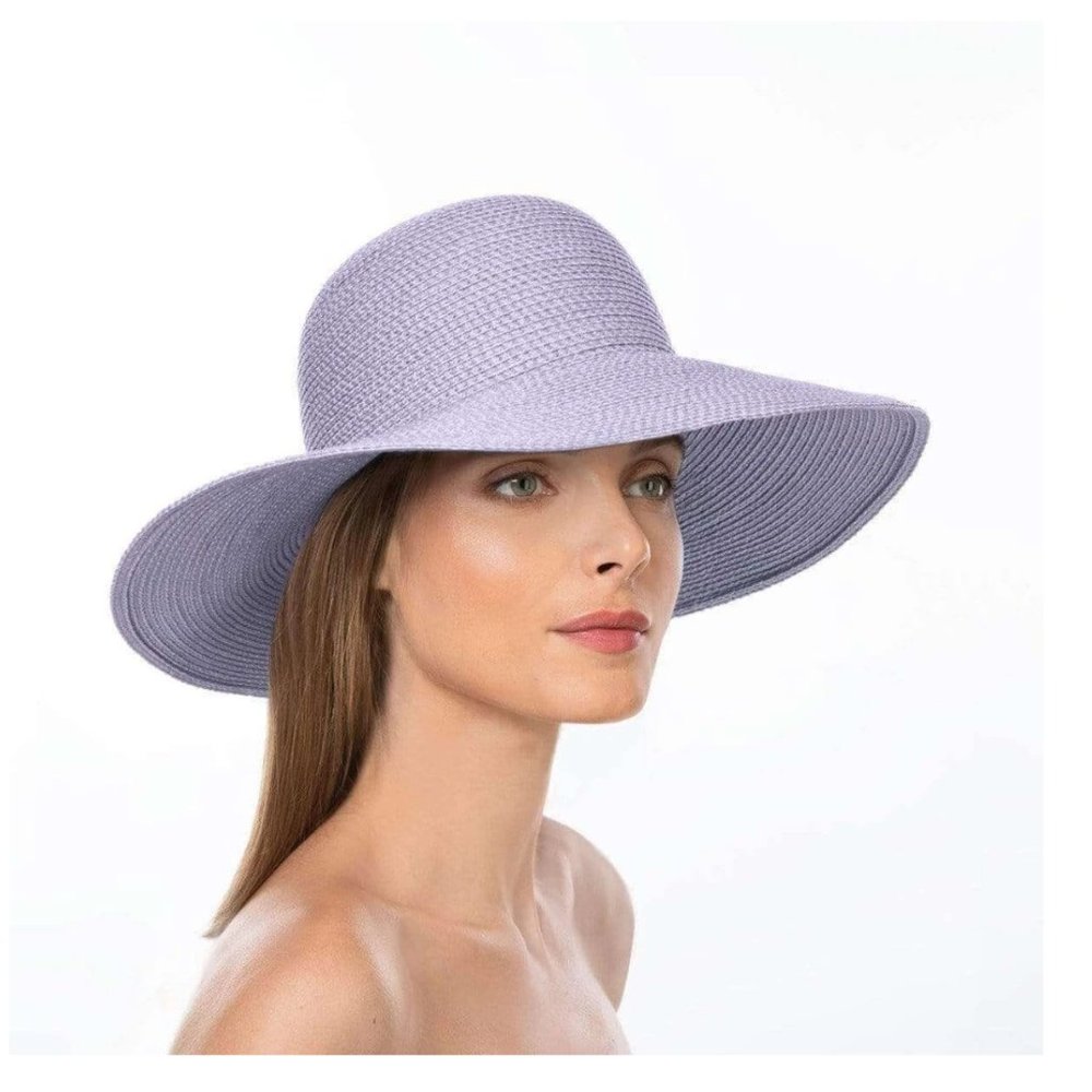 Eric Javits Lavender Wide-Brim Sun Hat